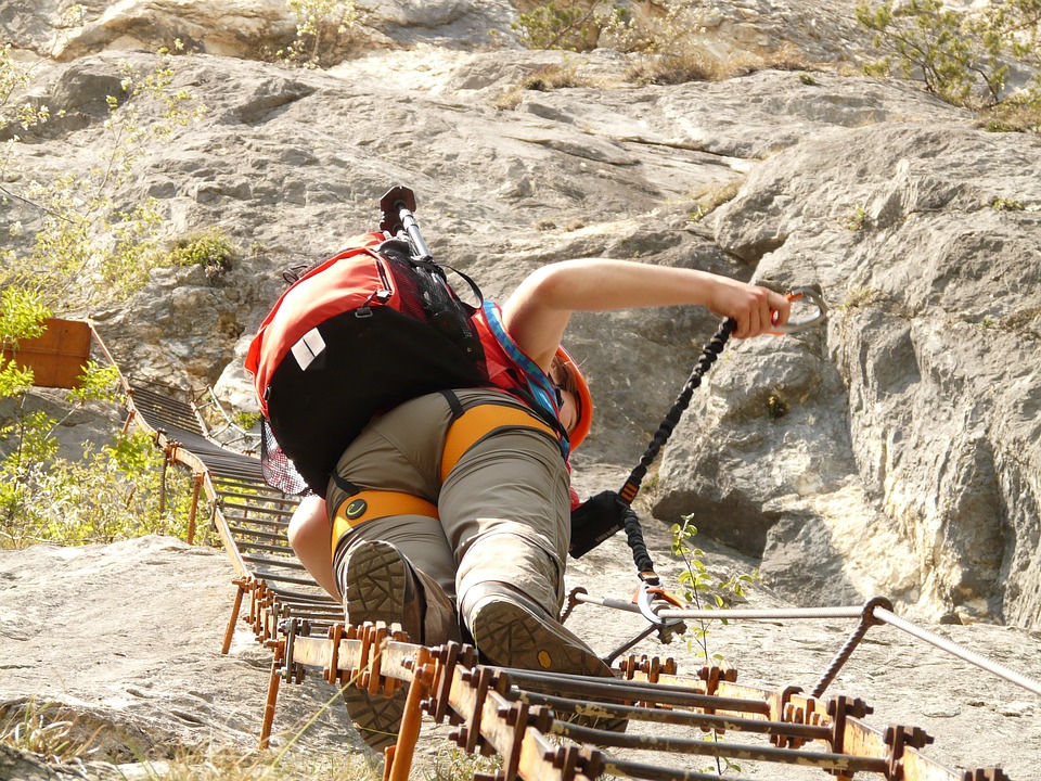 Sportovní vybavení pro ferratové lezení
